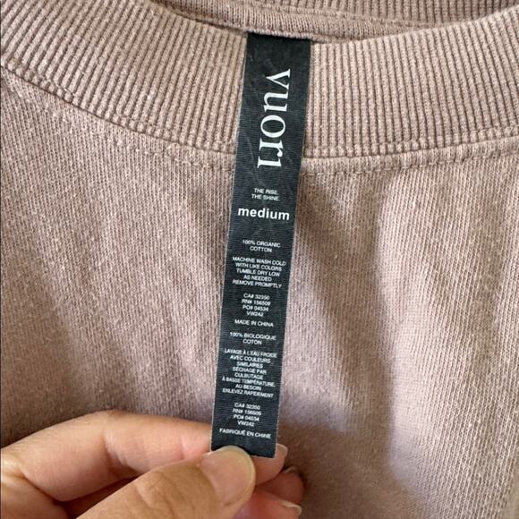 Vuori Sunnyside Oversized Crewneck Sweatshirt Dogwood Pink Size M - Picture 8 of 9